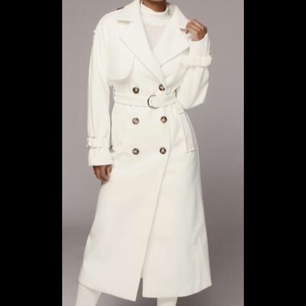 GORGEOUS WINTER IVORY BEVERLY TRENCH